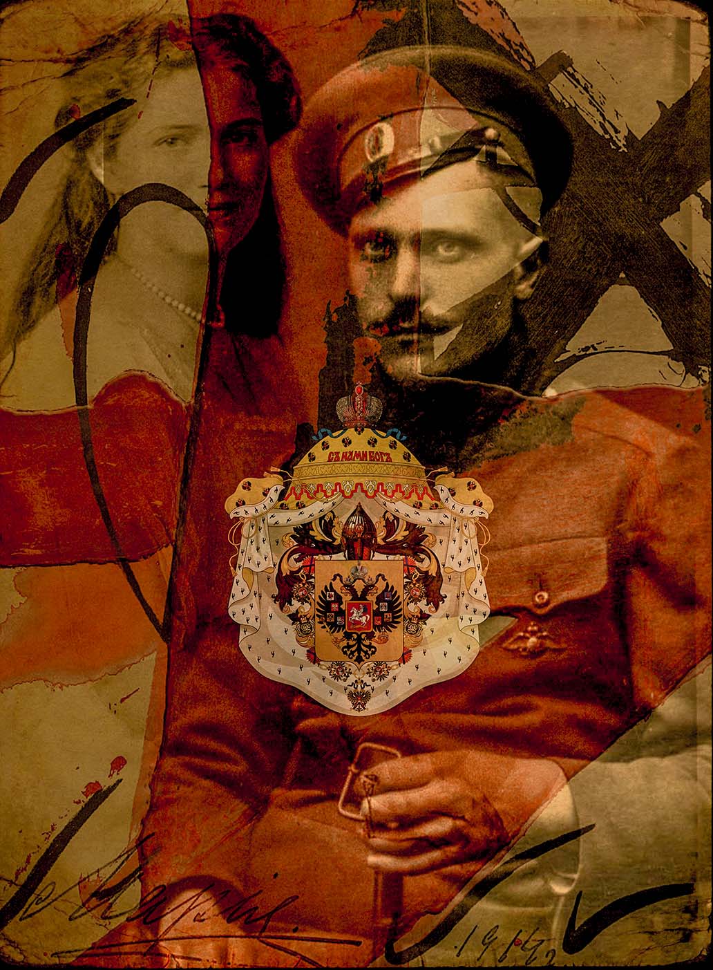 Russian Officer and girl